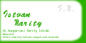 istvan marity business card
